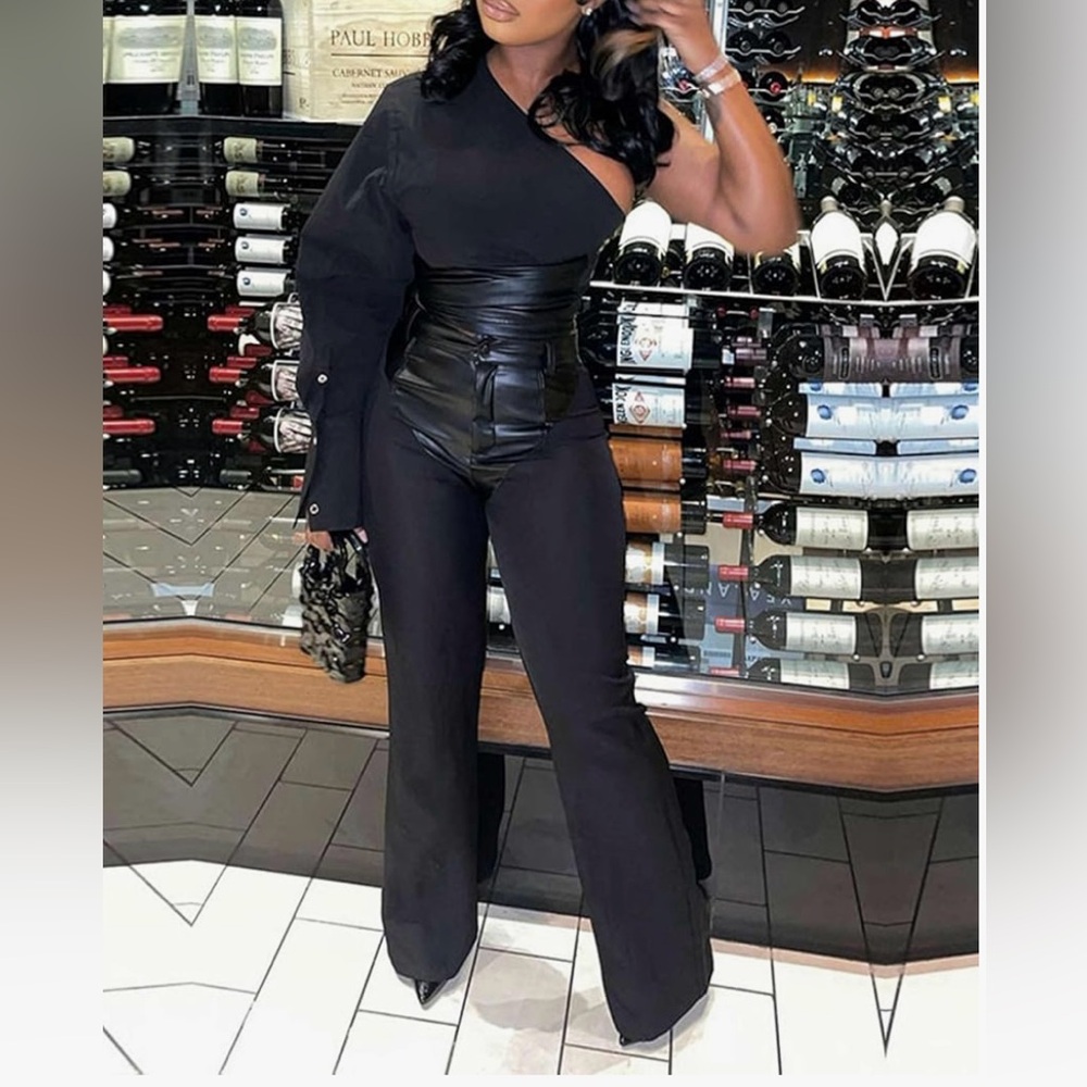 Elegant Black High-Waisted Pants